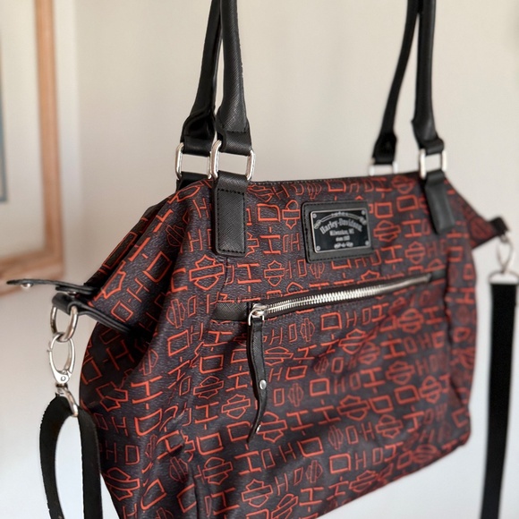 Harley Davidson Crossbody bag orange and black - Picture 3 of 15